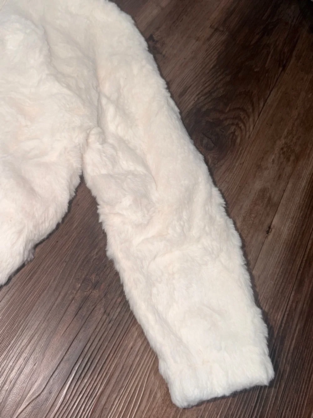 Kids Plush Full-Zip Jacket - Cream
